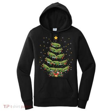Alligator Lover Xmas Gift Alligator Christmas Tree Gift Women's Hoodie