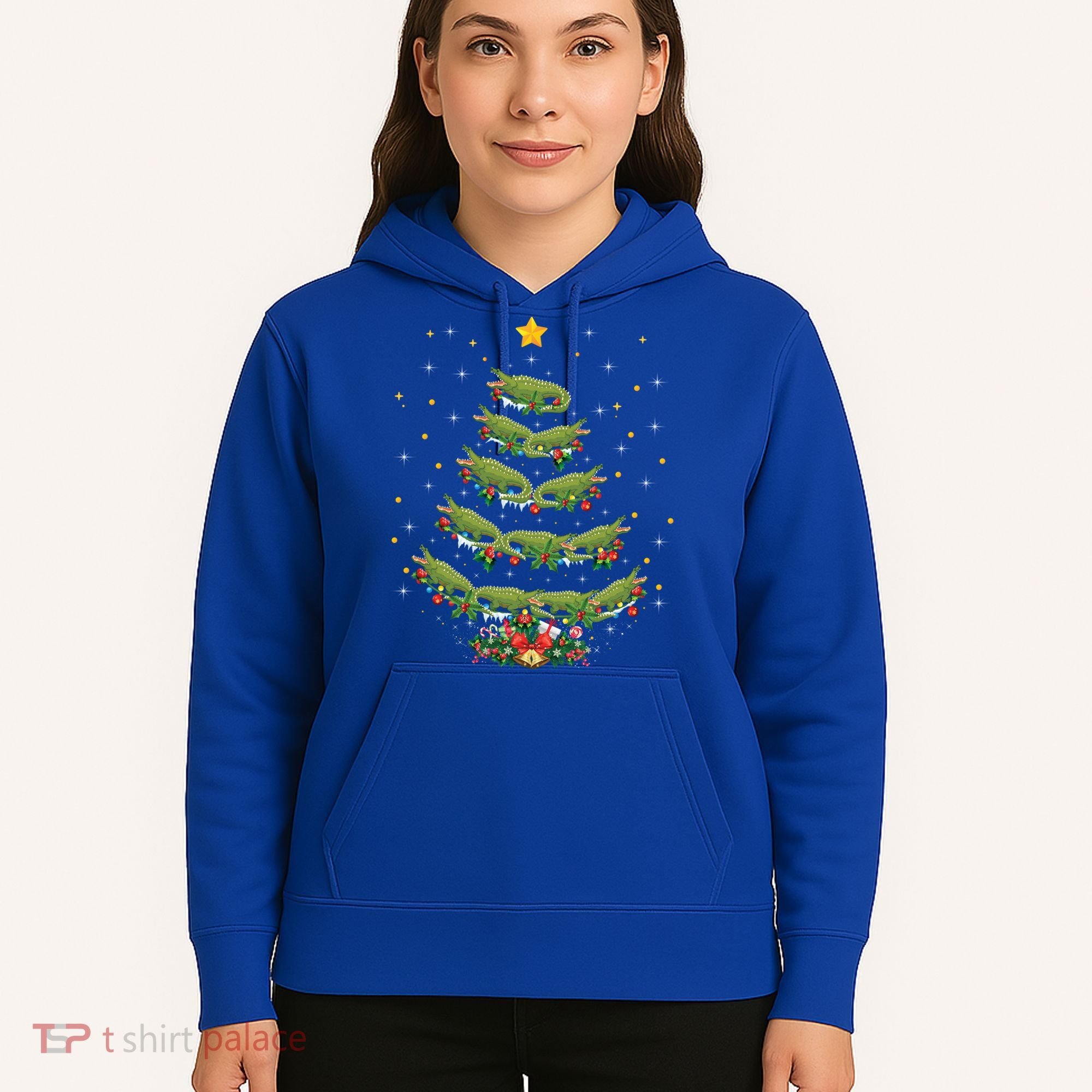 Alligator Lover Xmas Gift Alligator Christmas Tree Gift Hoodie