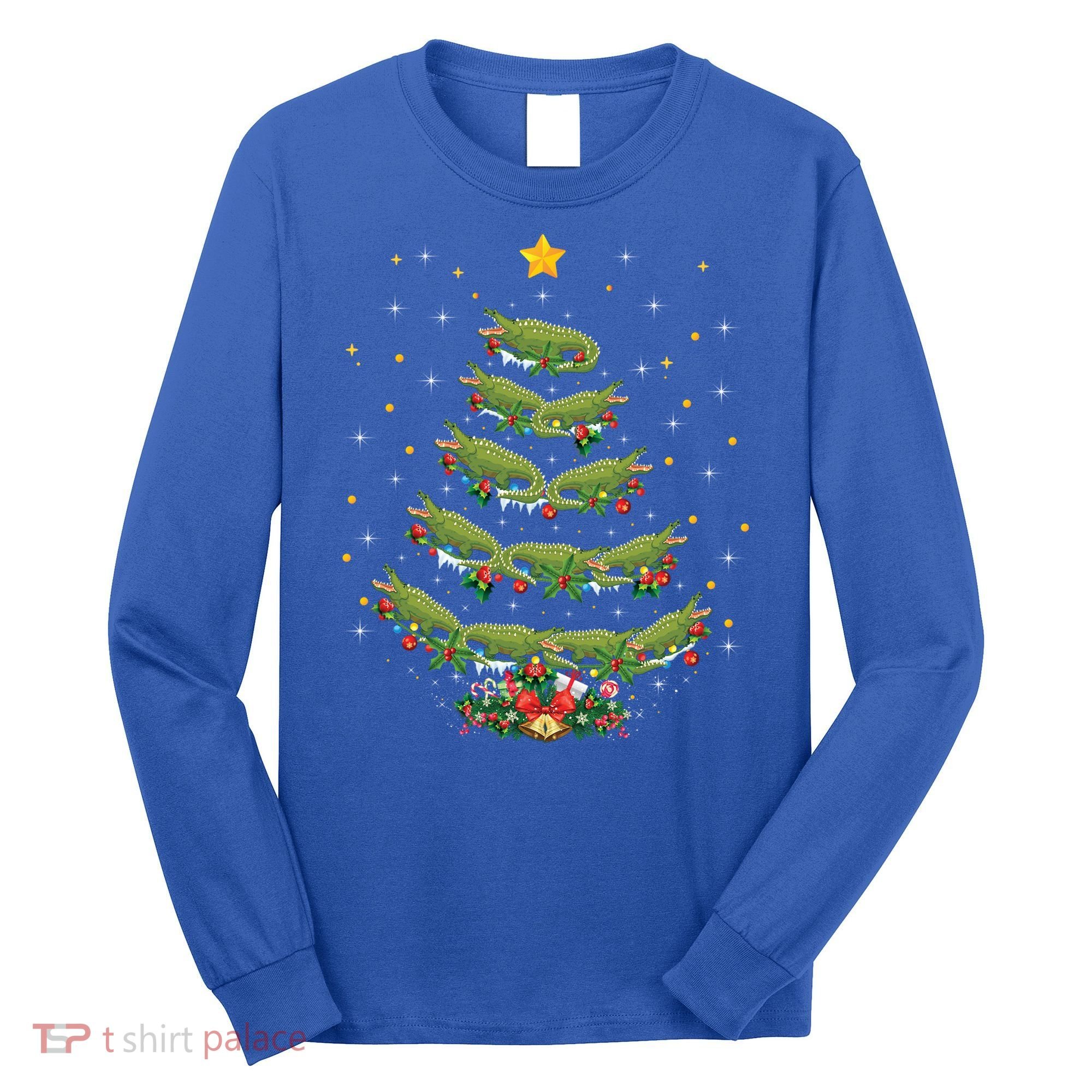 Alligator Lover Xmas Gift Alligator Christmas Tree Gift Long Sleeve Shirt