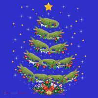 Alligator Lover Xmas Gift Alligator Christmas Tree Gift Long Sleeve Shirt thumb 2