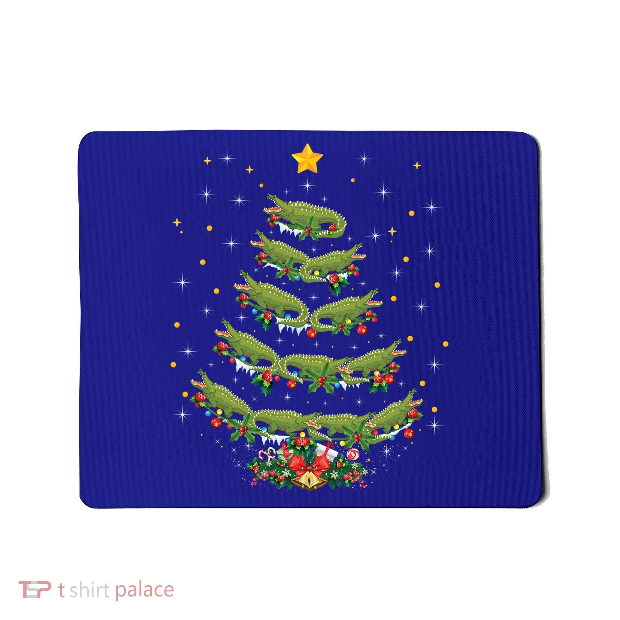Alligator Lover Xmas Gift Alligator Christmas Tree Gift Mousepad