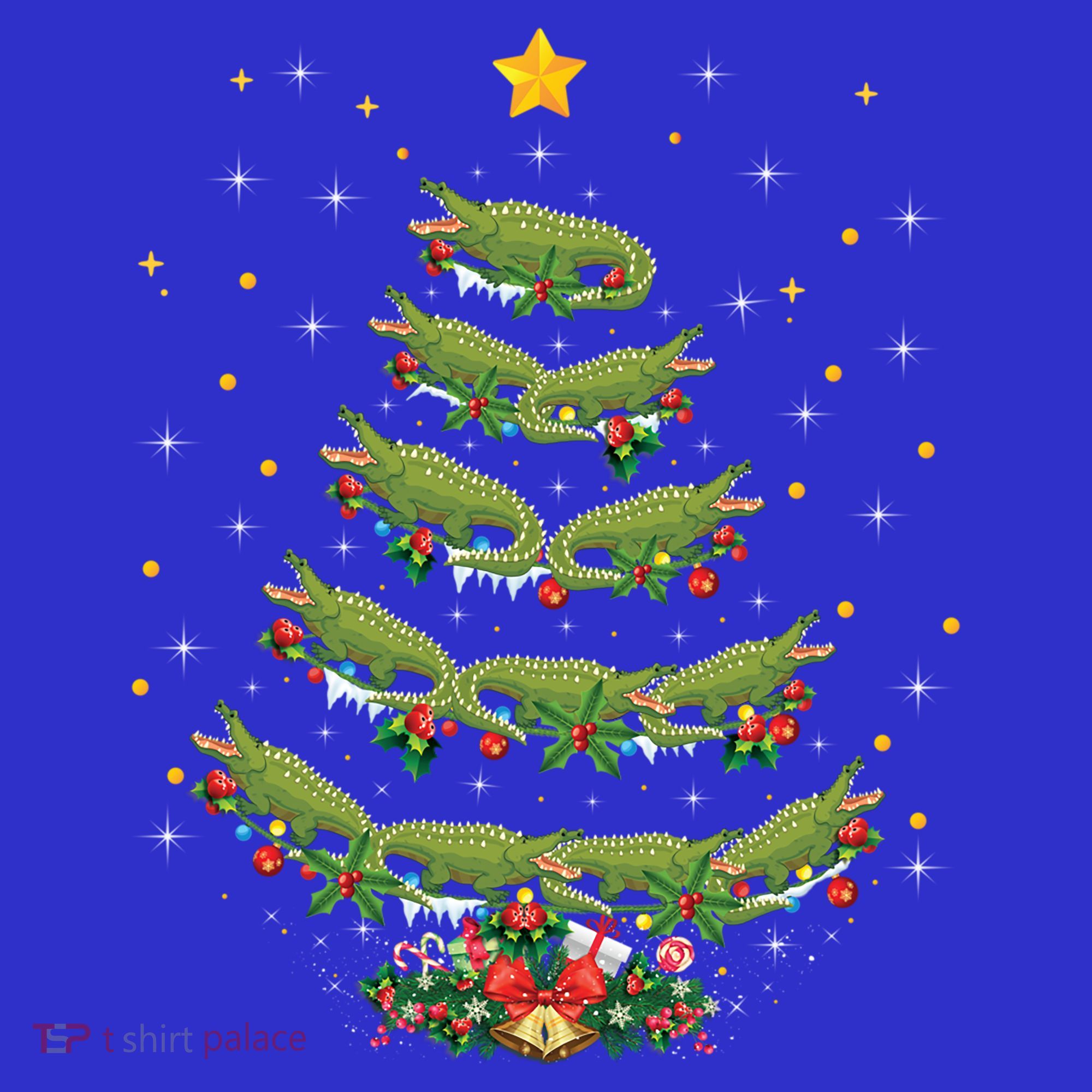 Alligator Lover Xmas Gift Alligator Christmas Tree Gift Mousepad