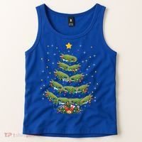 Alligator Lover Xmas Gift Alligator Christmas Tree Gift Tank Top thumb 2