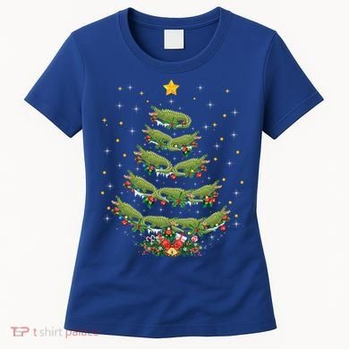 Alligator Lover Xmas Gift Alligator Christmas Tree Gift Women's T-Shirt