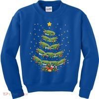 Alligator Lover Xmas Gift Alligator Christmas Tree Gift Kids Sweatshirt thumb 0