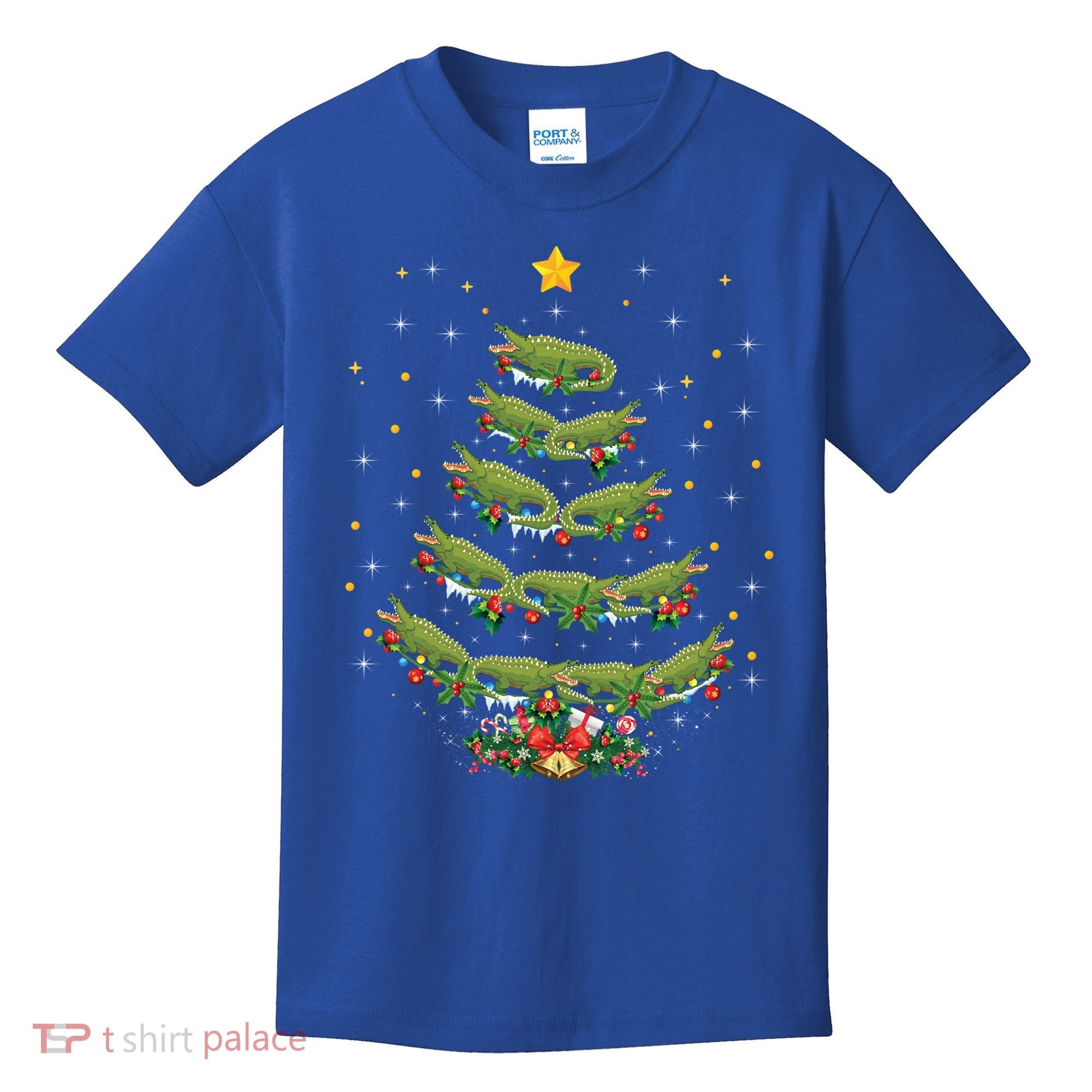 Alligator Lover Xmas Gift Alligator Christmas Tree Gift Kids T-Shirt