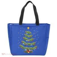 Alligator Lover Xmas Gift Alligator Christmas Tree Gift Tote Bag thumb 0