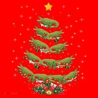 Alligator Lover Xmas Gift Alligator Christmas Tree Gift Santa Hat thumb 1