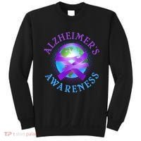 Alzheimer's Awareness Support Ribbon Hugging The World Sweatshirt thumb 0
