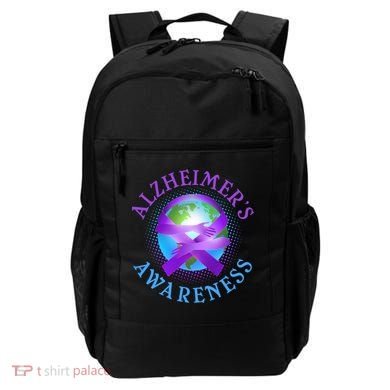 Alzheimer's Awareness Support Ribbon Hugging The World Backpack