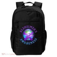 Alzheimer's Awareness Support Ribbon Hugging The World Backpack thumb 0