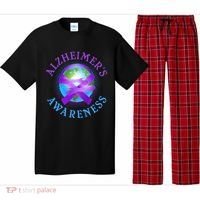 Alzheimer's Awareness Support Ribbon Hugging The World Pajama Set thumb 0