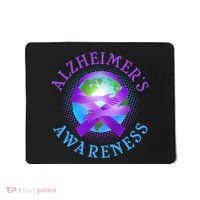 Alzheimer's Awareness Support Ribbon Hugging The World Mousepad thumb 0