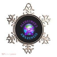 Alzheimer's Awareness Support Ribbon Hugging The World Ornament thumb 0