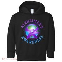 Alzheimer's Awareness Support Ribbon Hugging The World Toddler Hoodie thumb 0