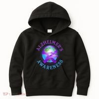 Alzheimer's Awareness Support Ribbon Hugging The World Kids Hoodie thumb 0