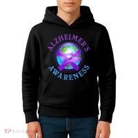 Alzheimer's Awareness Support Ribbon Hugging The World Kids Hoodie thumb 4