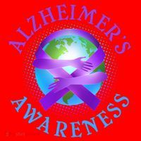 Alzheimer's Awareness Support Ribbon Hugging The World Santa Hat thumb 1