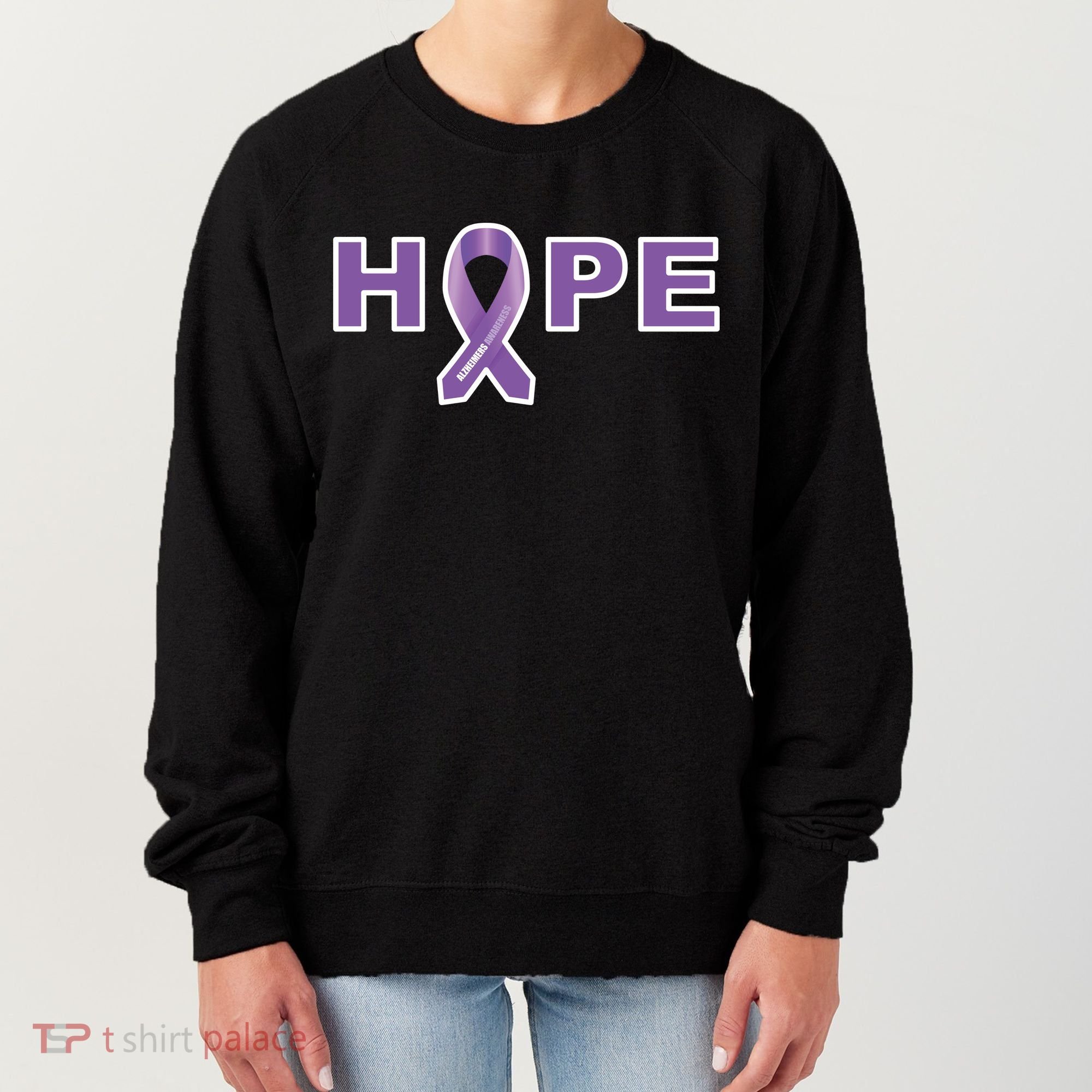 Alzheimer's Disase Awareness Ribbon Women's Sweatshirt