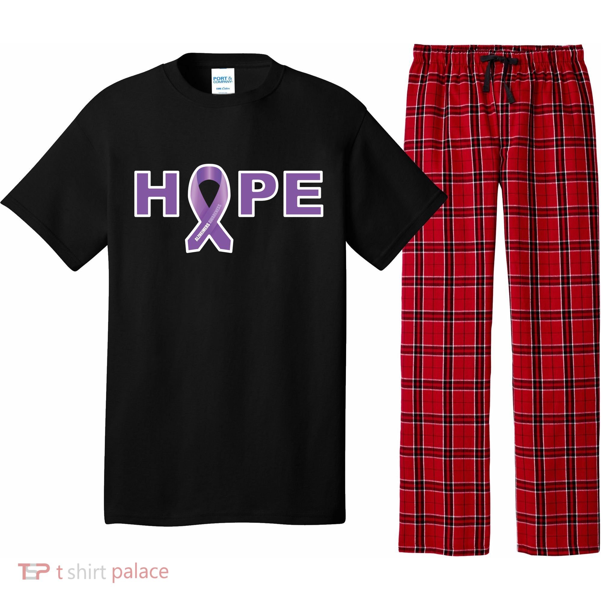Alzheimer's Disase Awareness Ribbon Pajama Set