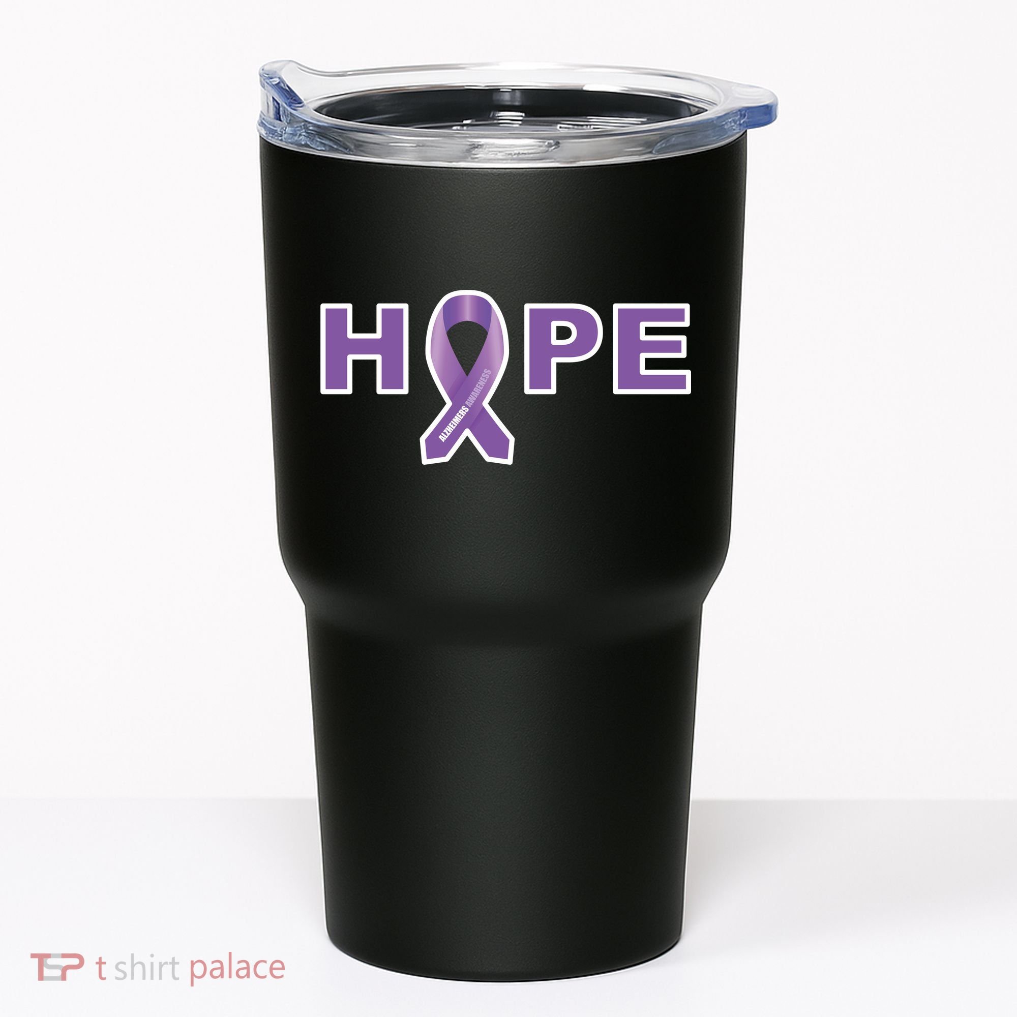 Alzheimer's Disase Awareness Ribbon Tumbler