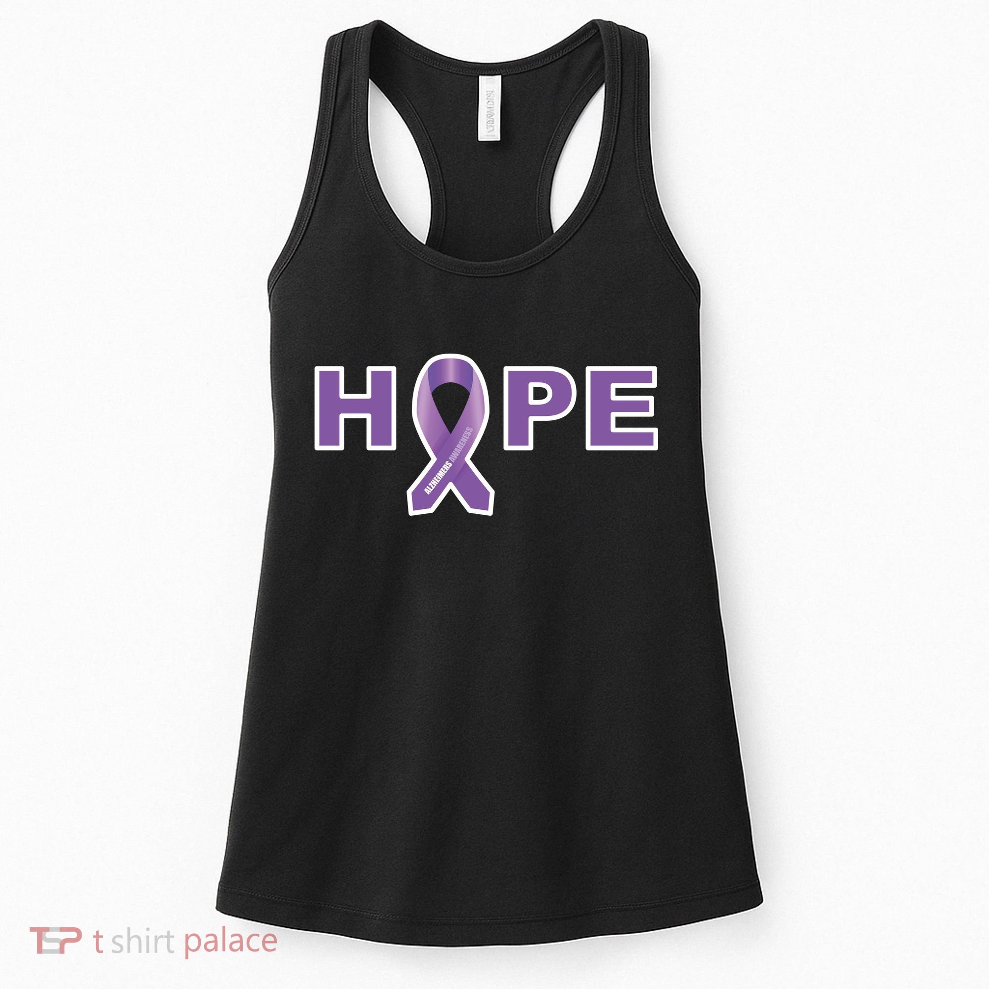 Alzheimer's Disase Awareness Ribbon Women's Tank Top