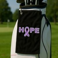 Alzheimer's Disase Awareness Ribbon Golf Towel thumb 2