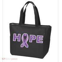 Alzheimer's Disase Awareness Ribbon Tote Bag thumb 3
