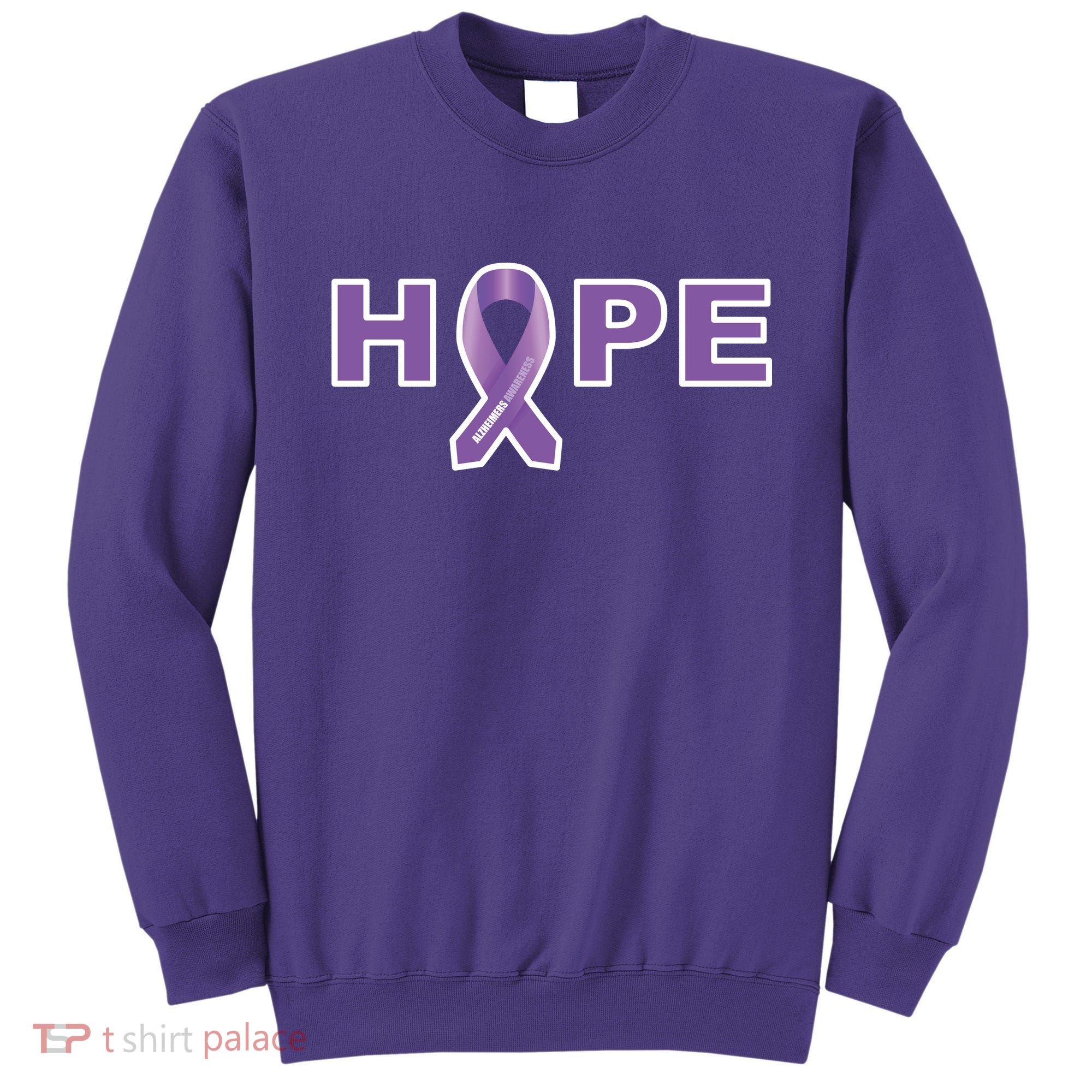 Alzheimer's Disase Awareness Ribbon Sweatshirt