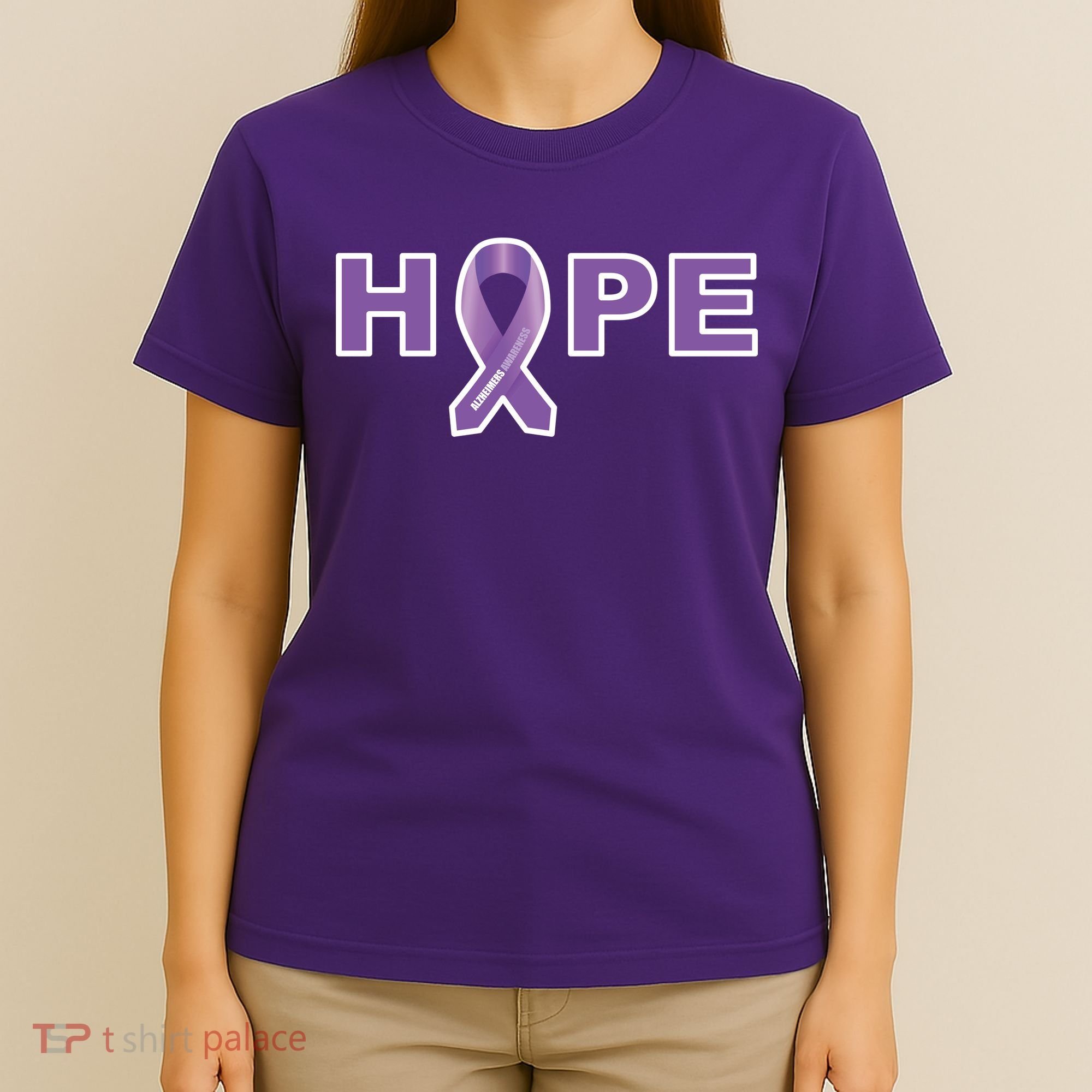 Alzheimer's Disase Awareness Ribbon T-Shirt