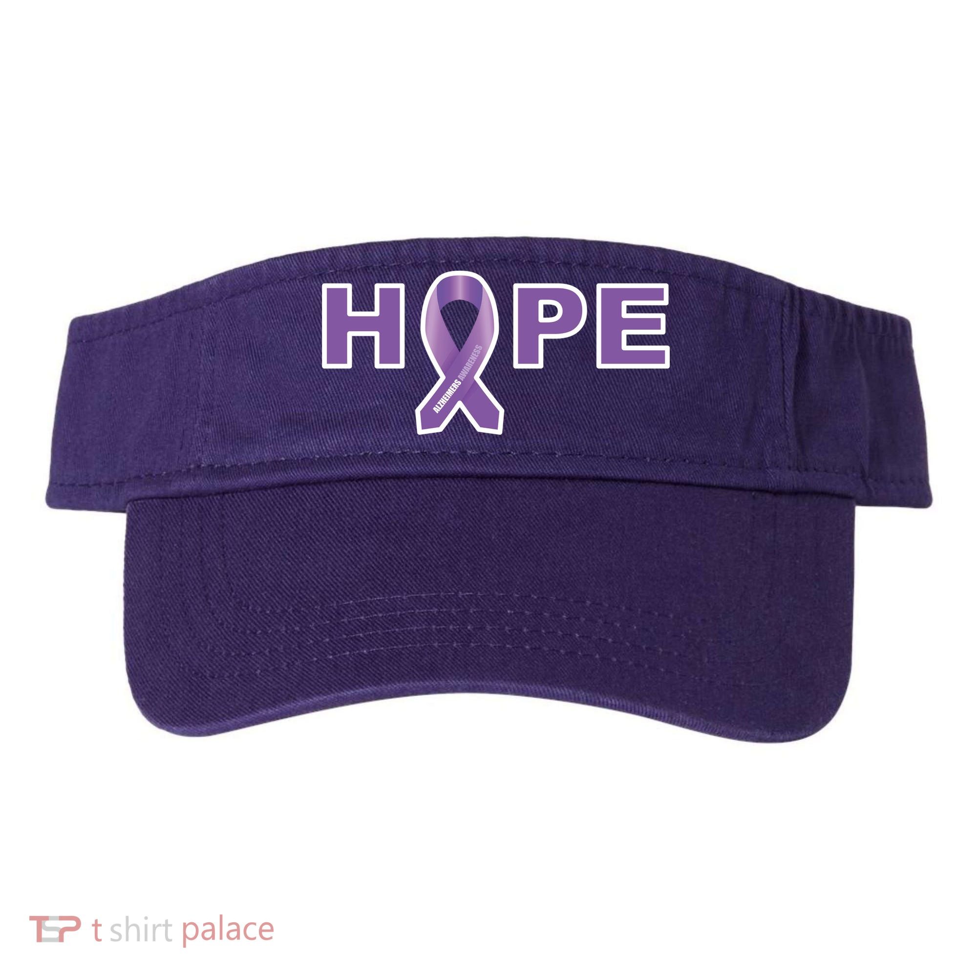 Alzheimer's Disase Awareness Ribbon Visor