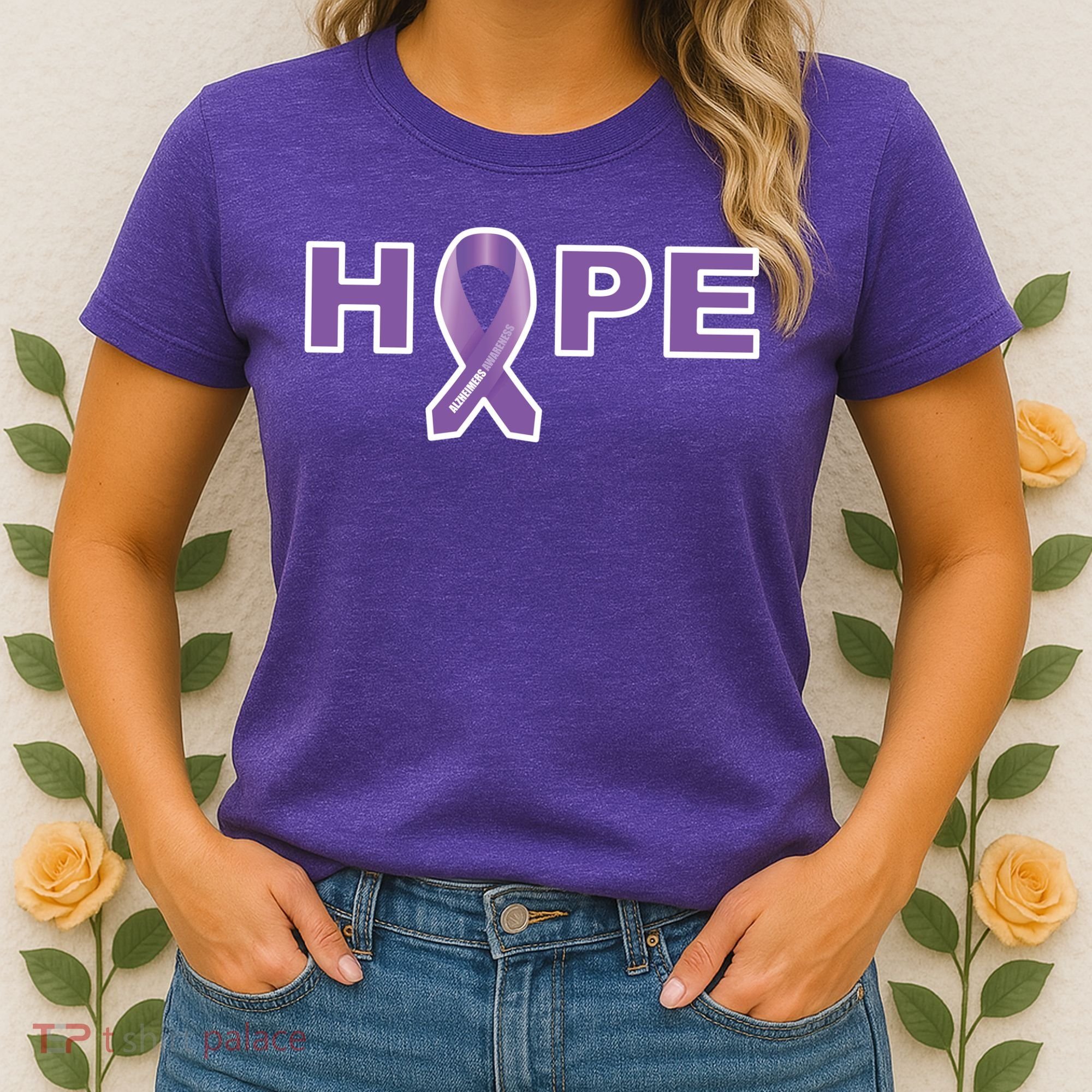 Alzheimer's Disase Awareness Ribbon Women's T-Shirt