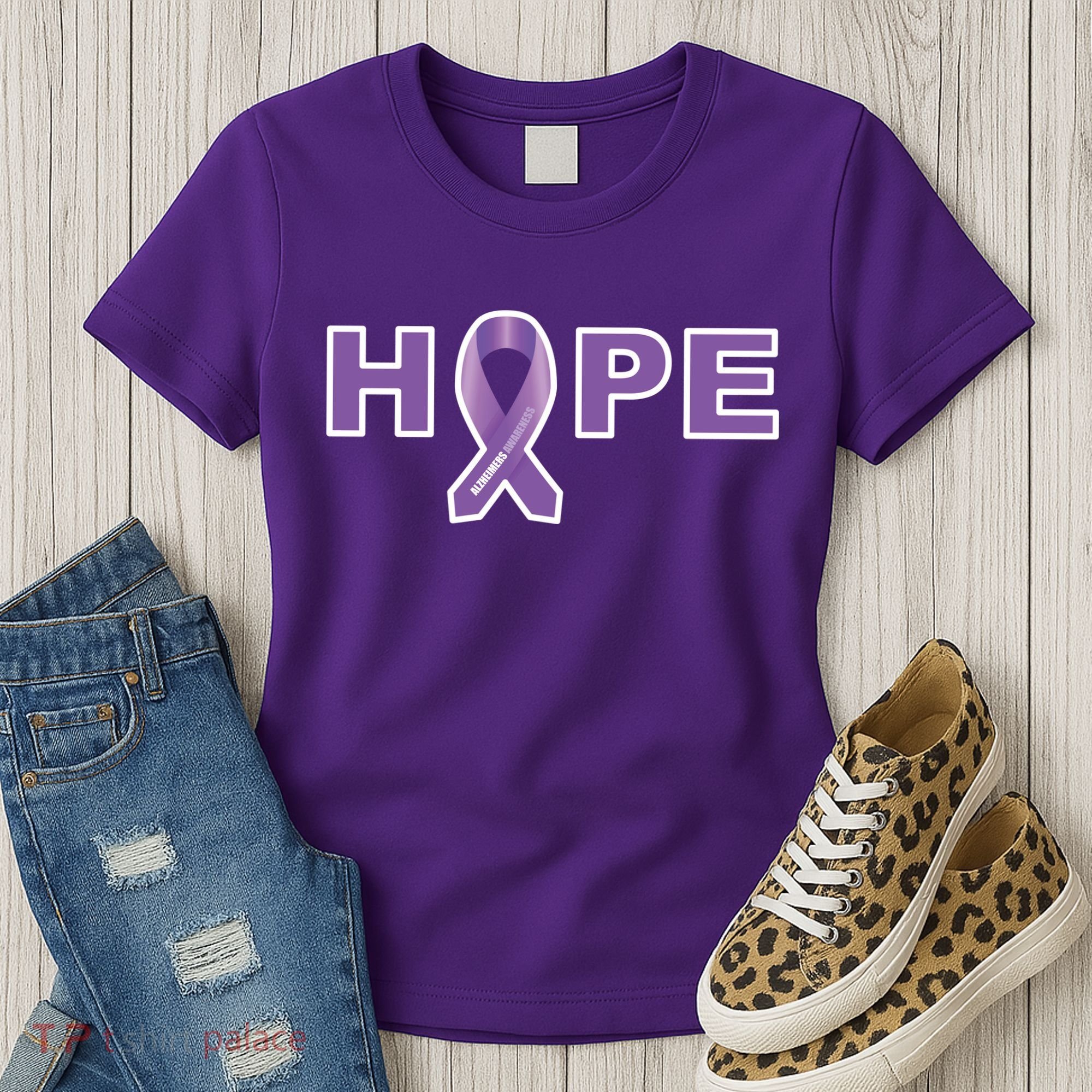 Alzheimer's Disase Awareness Ribbon Women's T-Shirt