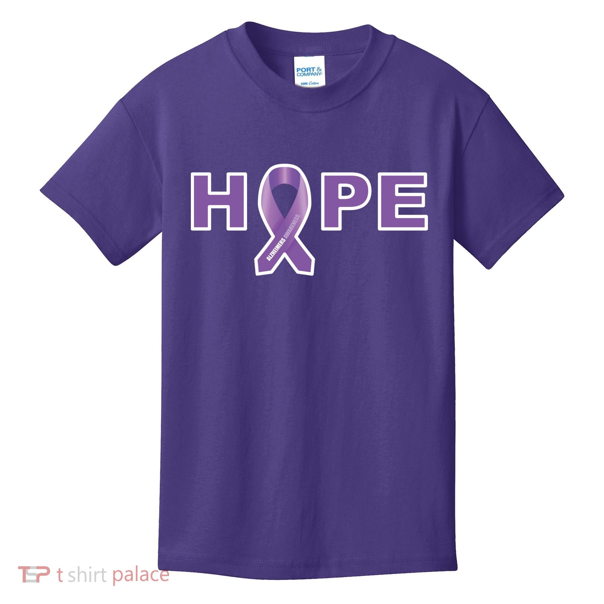 Alzheimer's Disase Awareness Ribbon Kids T-Shirt