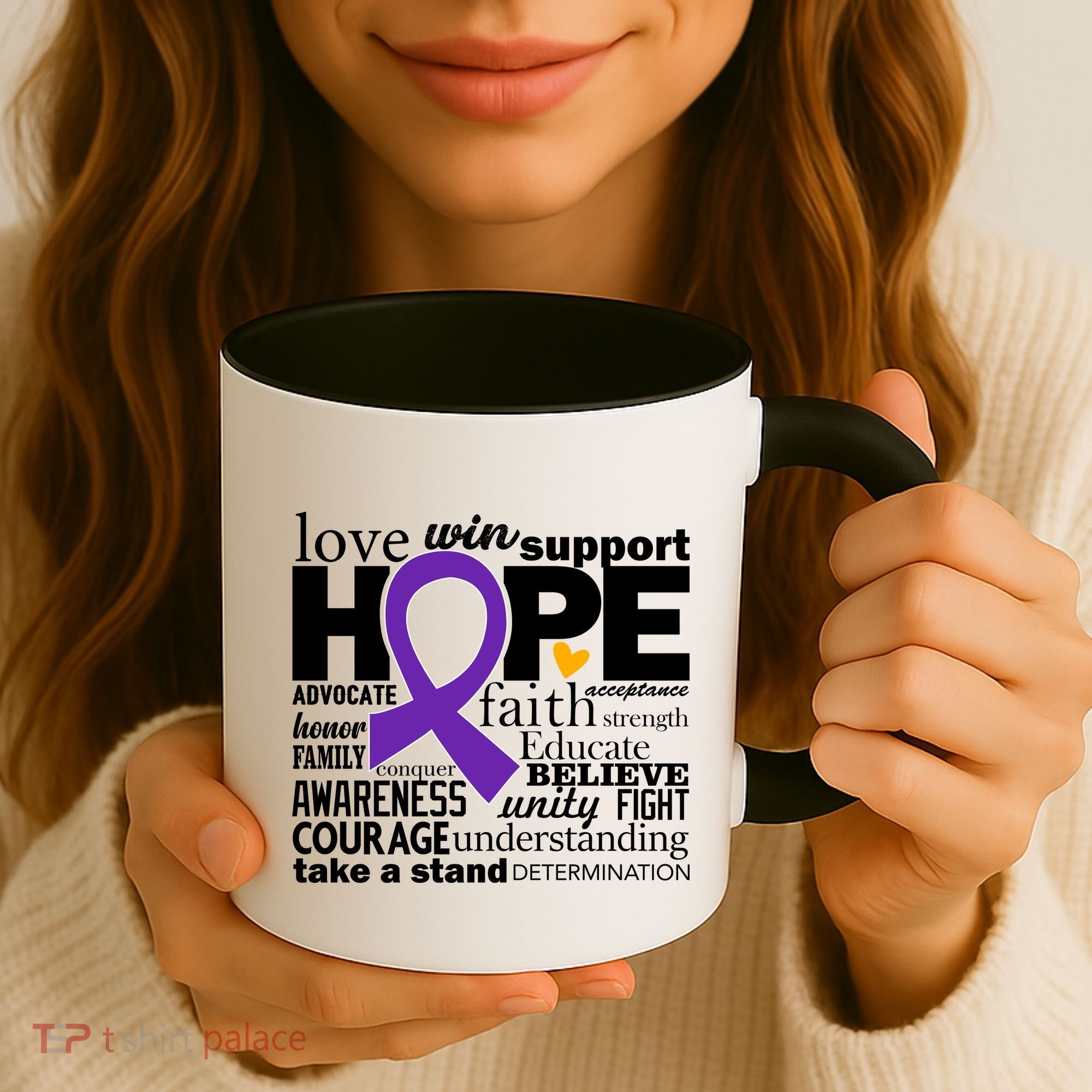 Alzheimer's Hope Love Support Coffee Mug