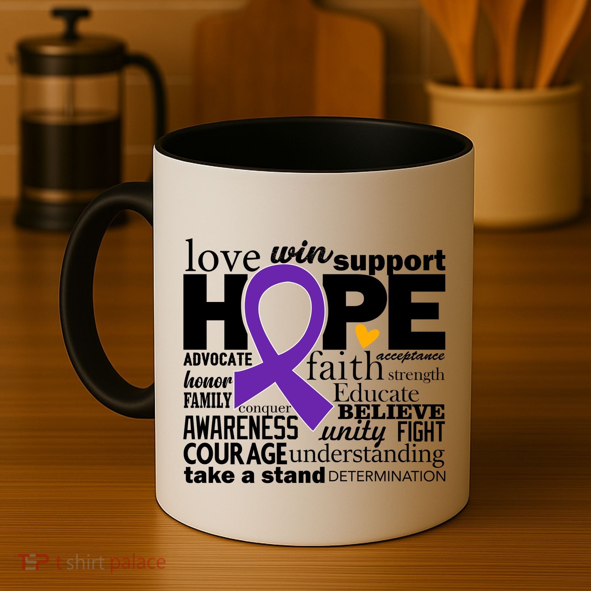 Alzheimer's Hope Love Support Coffee Mug