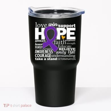 Alzheimer's Hope Love Support Tumbler