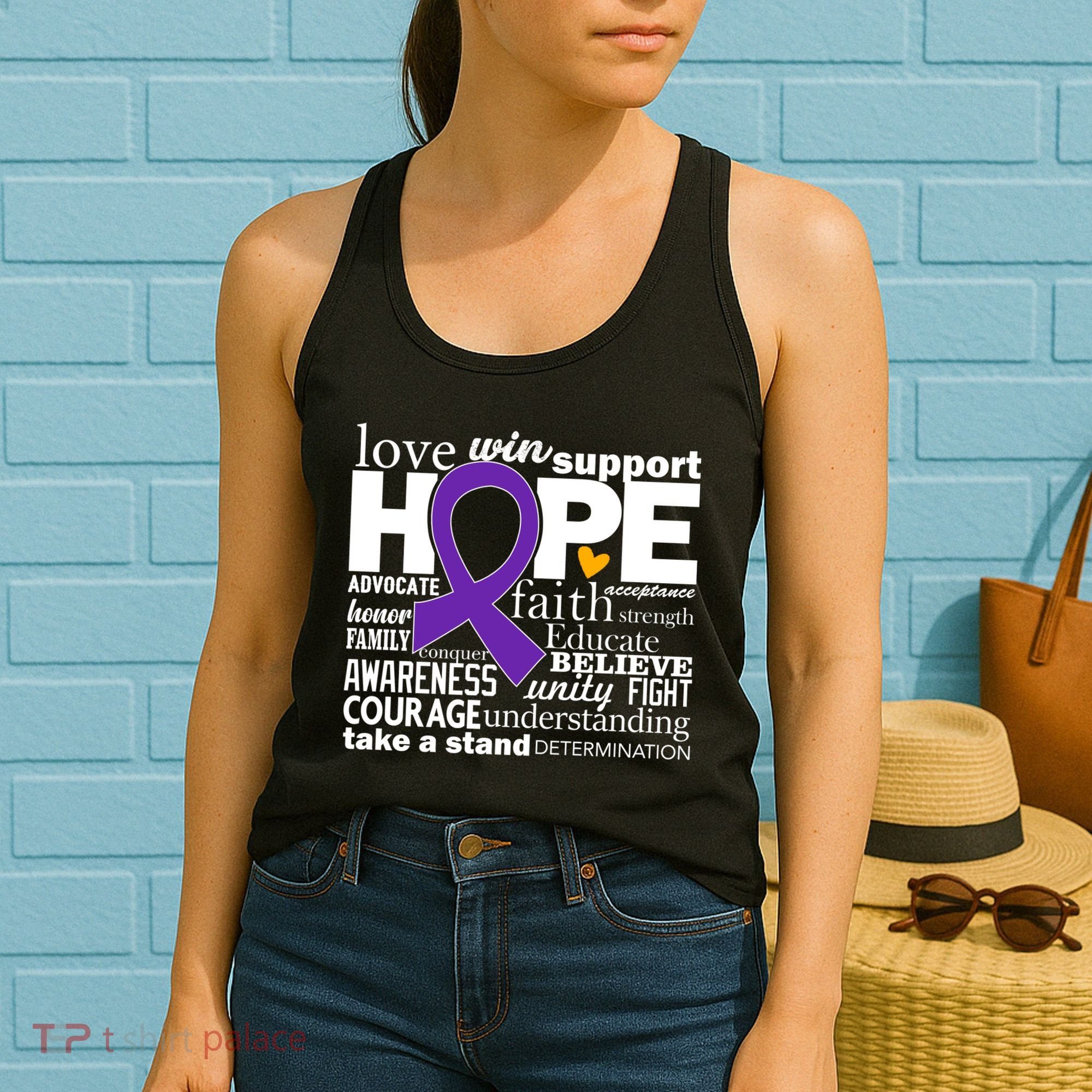 Alzheimer's Hope Love Support Women's Tank Top