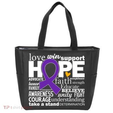 Alzheimer's Hope Love Support Tote Bag