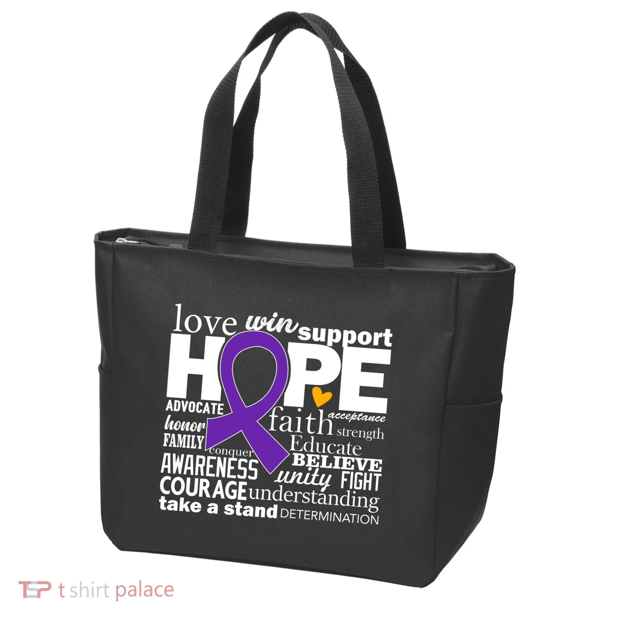 Alzheimer's Hope Love Support Tote Bag