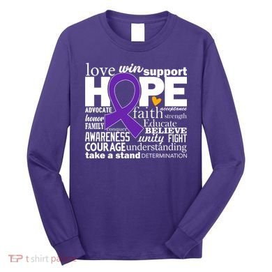 Alzheimer's Hope Love Support Long Sleeve Shirt