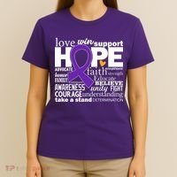 Alzheimer's Hope Love Support T-Shirt thumb 4
