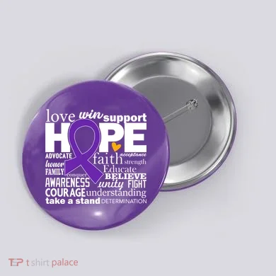Alzheimer's Hope Love Support Button