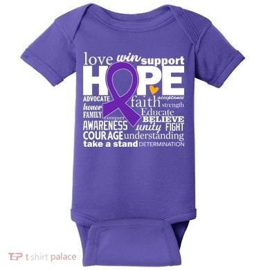 Alzheimer's Hope Love Support Baby Bodysuit
