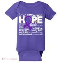 Alzheimer's Hope Love Support Baby Bodysuit thumb 0