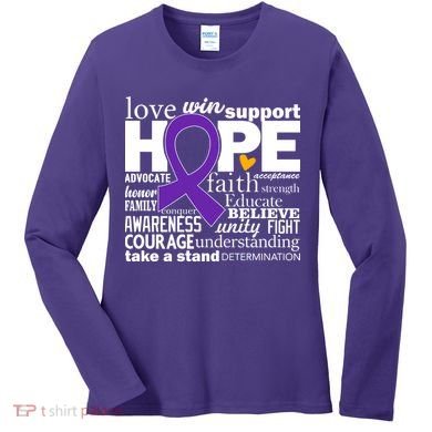 Alzheimer's Hope Love Support Women's Long Sleeve Shirt
