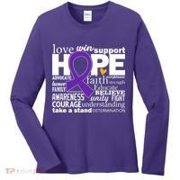 Alzheimer's Hope Love Support Women's Long Sleeve Shirt thumb 0