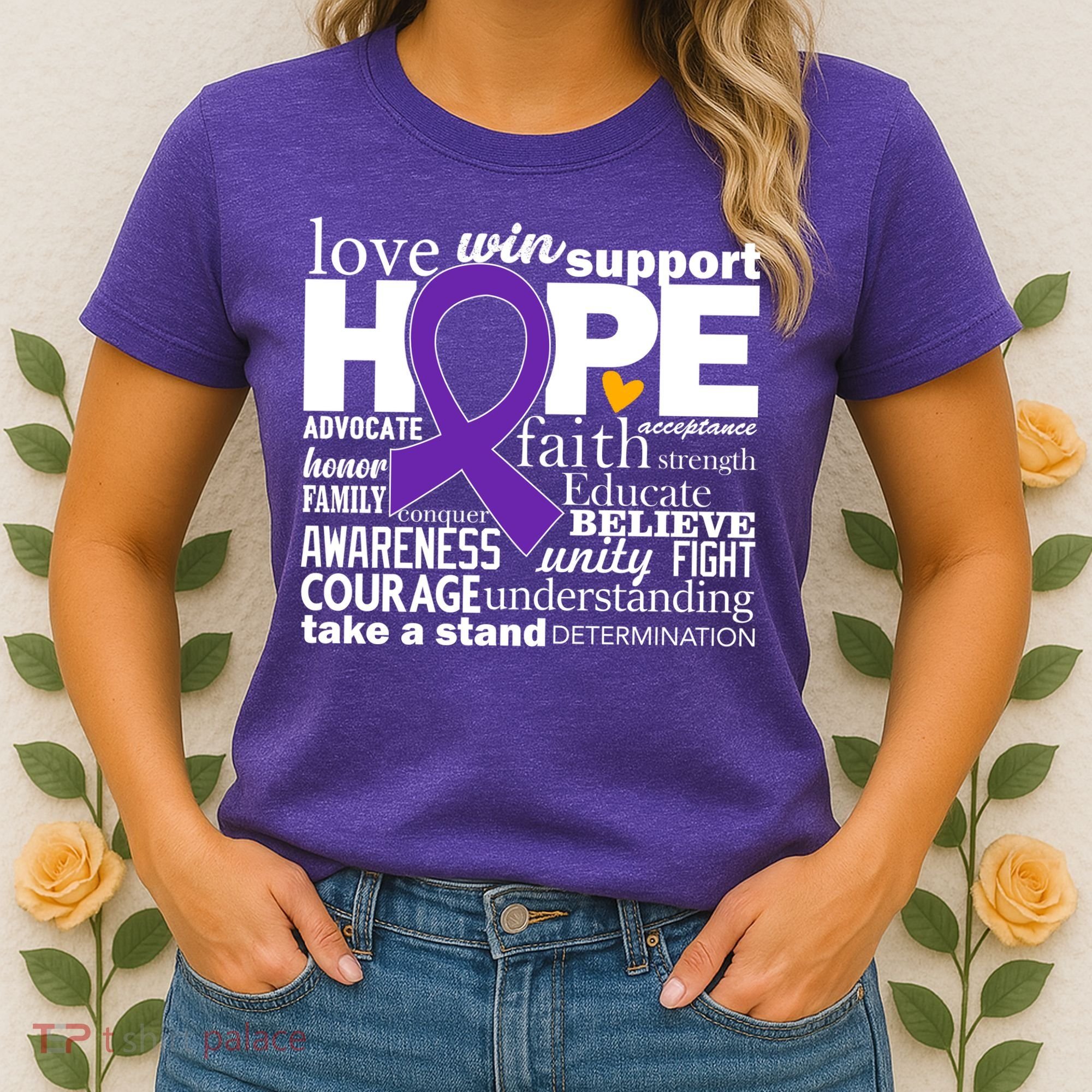 Alzheimer's Hope Love Support Women's T-Shirt