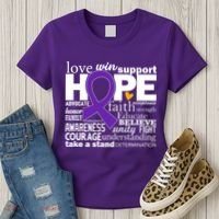 Alzheimer's Hope Love Support Women's T-Shirt thumb 3