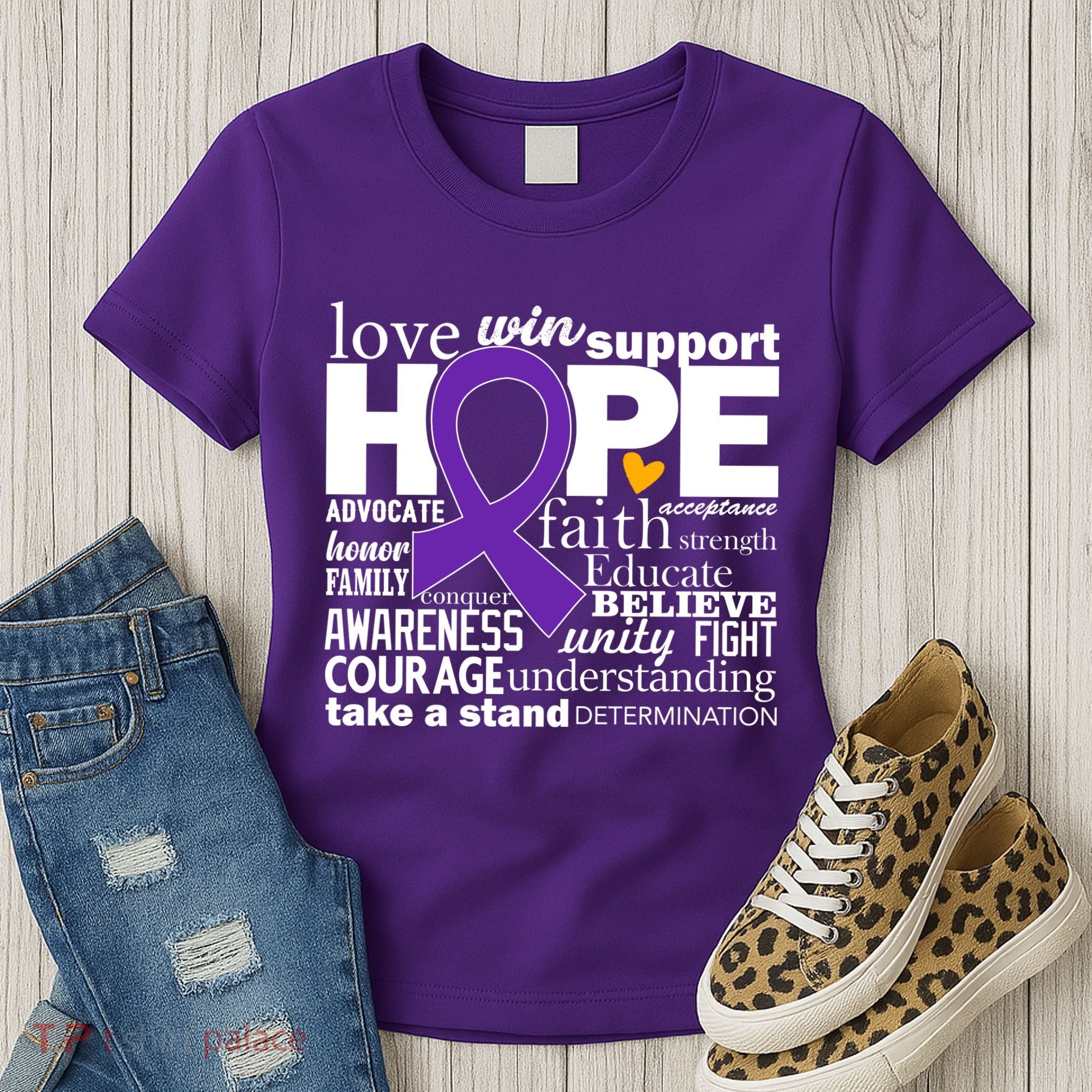 Alzheimer's Hope Love Support Women's T-Shirt